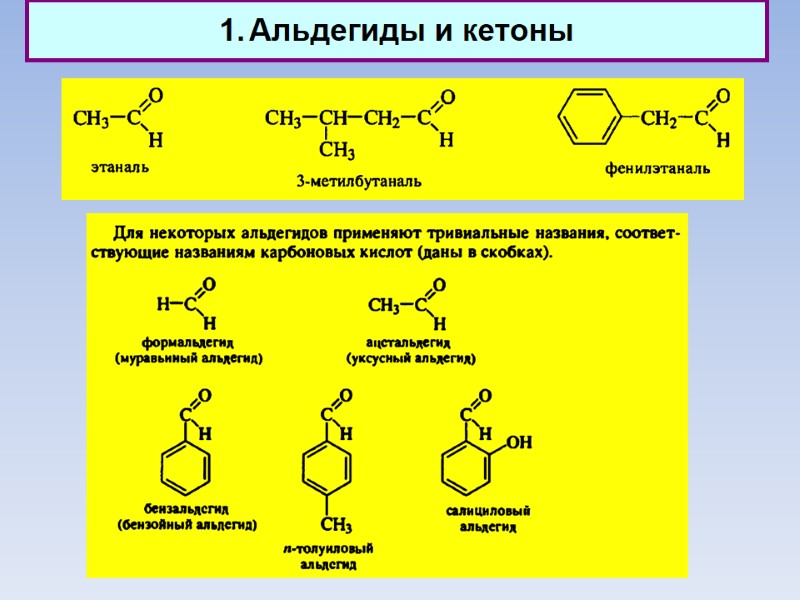 Альдегиды и кетоны